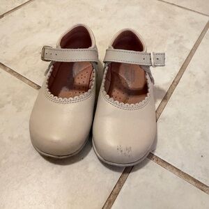 Elegant Cream Kids Mary Jane Dress Shoes